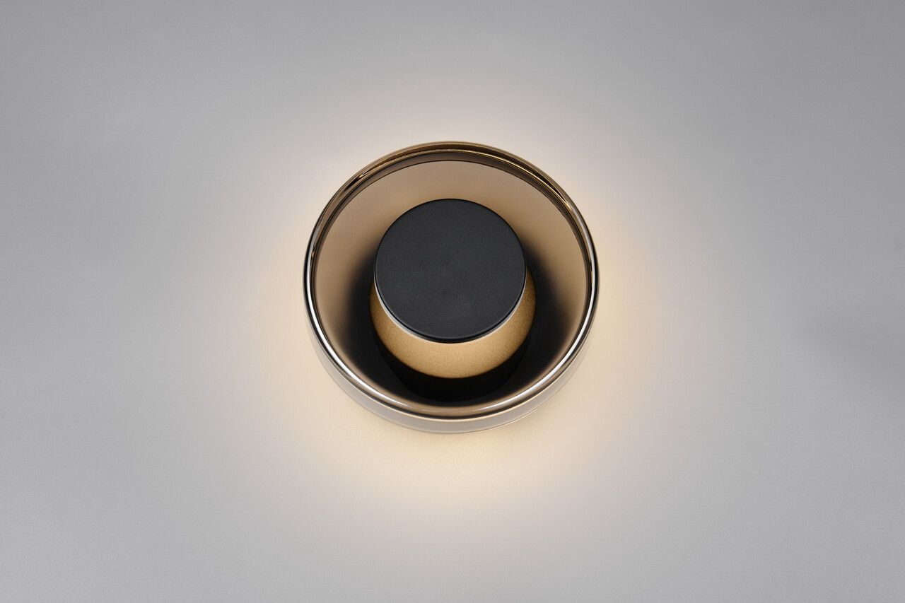 Aplica de perete Celeste, TRIO, 22x11.5 cm, 10W, 1x SMD LED, metal, negru/gri - 2 | YEO