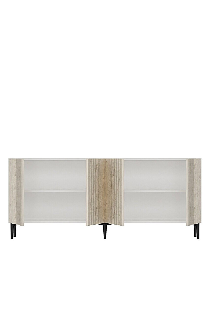 Consola, Hanah Home, Corsa 180, 180x75x32 cm, Alb / Travertin — imaginea 6