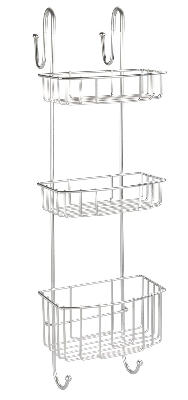 Etajera pentru dus, Wenko, Caddy, 3 rafturi, 22.5 x 22 x 70 cm, inox