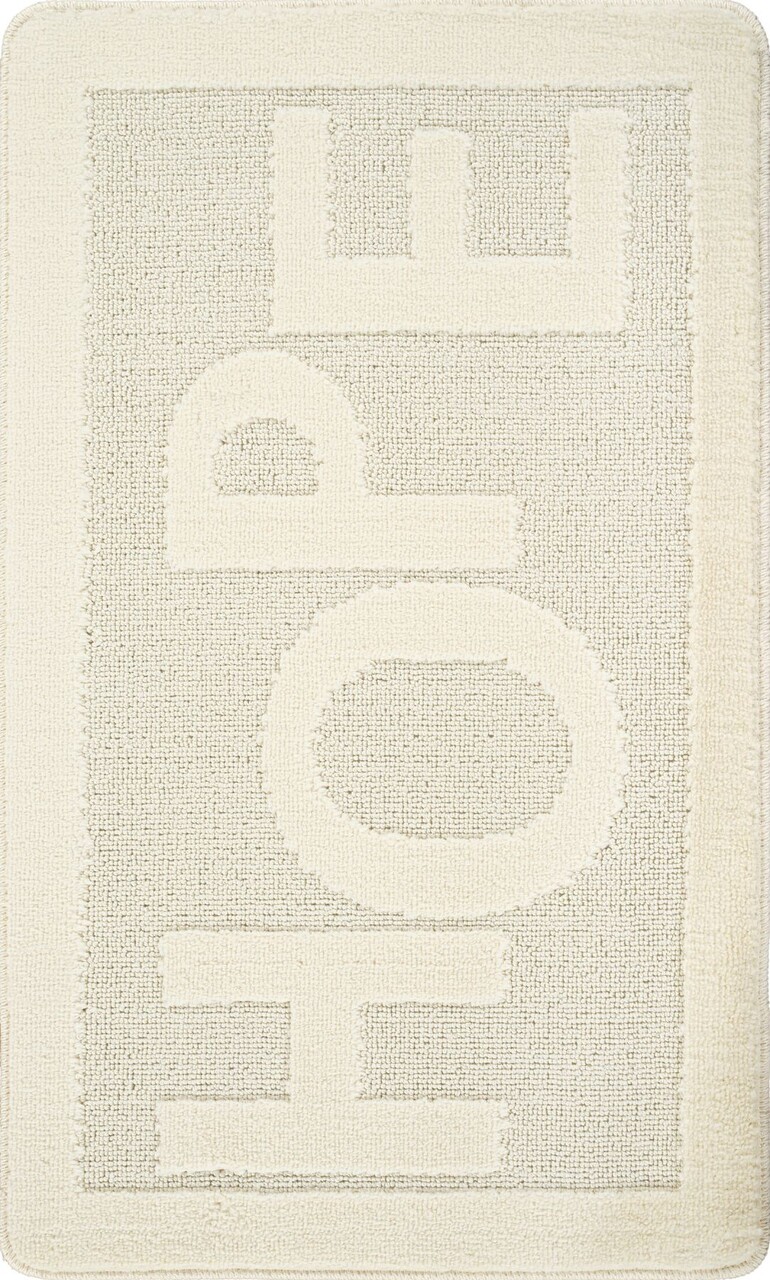 Covoras de baie, Cecilia, Hope, 60x100 cm, Polipropilena, Crem