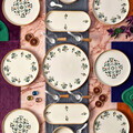 Set de mic dejun, Hermia, 666HAC2189, Ceramica, Farfurie: 19 cm (6 bucăți), Multicolor