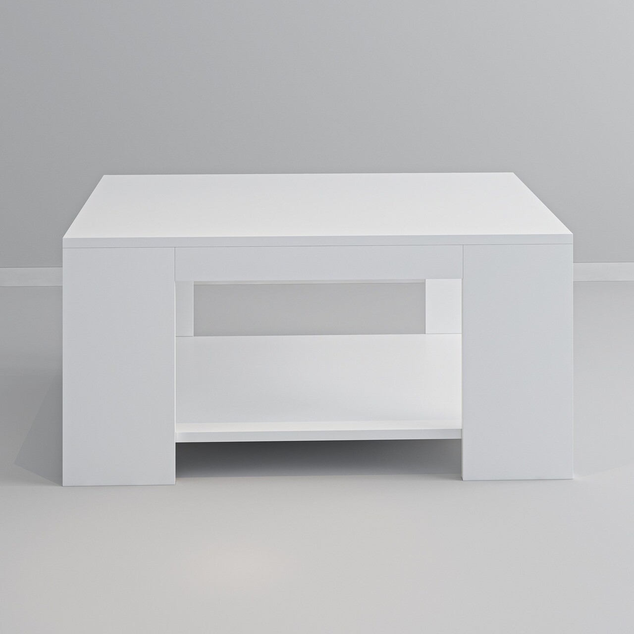 Masuta de cafea, Inarch, Lina, 90x43.8x60 cm, PAL, Alb - 2 | YEO