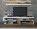 Comoda TV, Decorotika, Sims, Alb / Teak