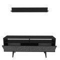 Comoda TV, Retricy, Ola, 160x35x64.5 cm, PAL, Negru