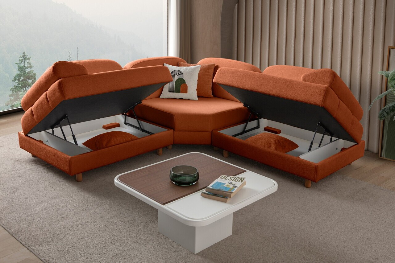 Coltar, Atelier del Sofa, 752EST1432, Portocaliu — imaginea 2