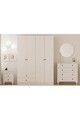 Set dormitor pentru copii, Rabi, Rb-068, Alb mat