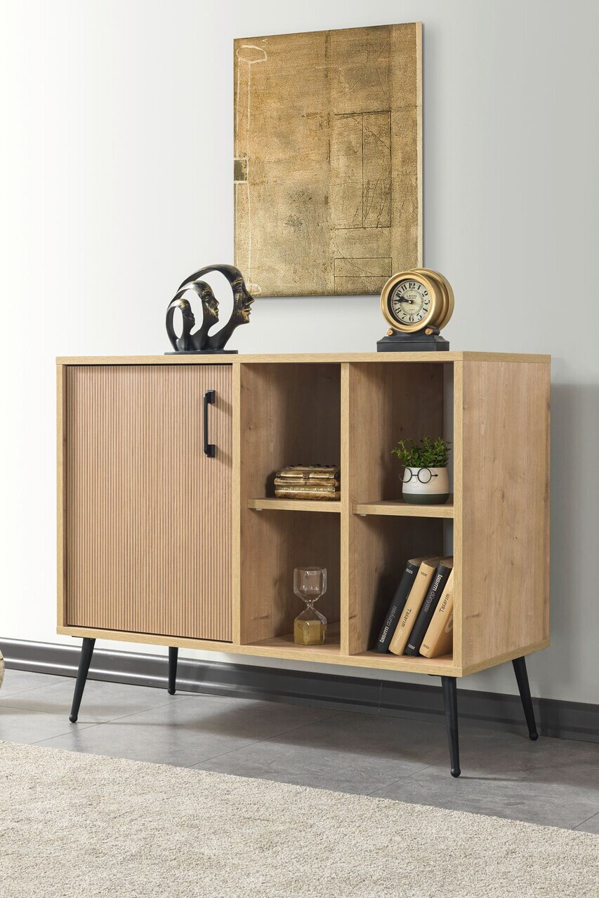 Consola, Hanah Home, Şile 4110, 100x83x44 cm, PAL, Maro — imaginea 3