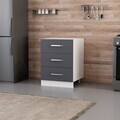 Dulap pentru bucatarie, Hanah Home, Minar, 60x87x58 cm, Alb / Antracit