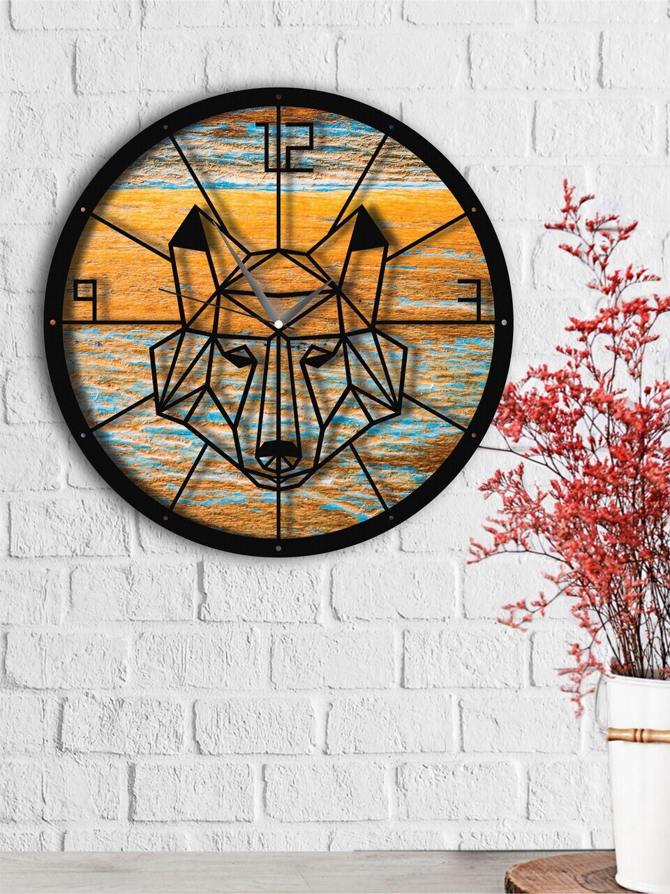 Ceas de perete, MET-MDF-UYART-2149, Dimensiune: 50 x 50 cm, Negru — imaginea 4