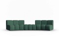 Canapea semirotunda 5 locuri, Lupine, Micadoni Home, BL, 367x118x70 cm, poliester chenille, verde