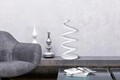 Lampa de masa, Curlux, 509CRL1114, Aluminiu, Alb
