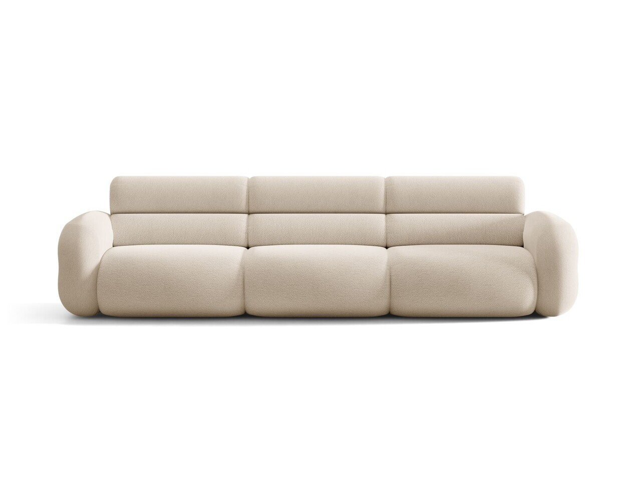 Canapea 4 locuri, Neo, Micadoni Home, 305x100x83 cm, tesatura Boucle, bej