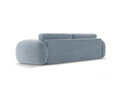 Canapea extensibila 3 locuri, Tonale, Cosmopolitan Design, 262x105x88 cm, catifea, albastru gri