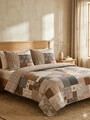 Lenjerie de pat pentru o persoana Patchwork, Homla, 140x200 cm, 2 piese, bumbac, multicolor