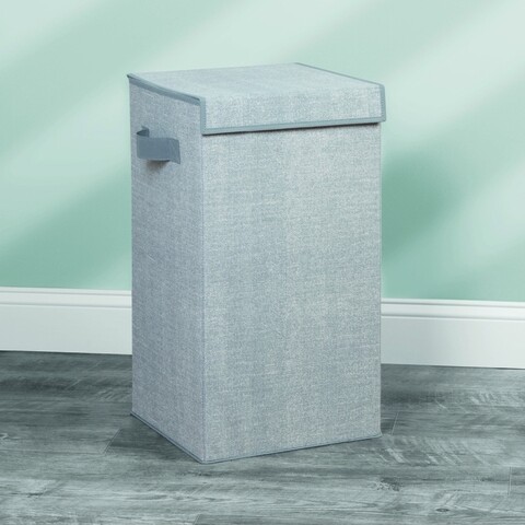 Cos pentru rufe Aldo, iDesign, pliabil, 35.5x35.5x64 cm, gri