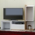 Comoda TV Begi, Decorotika, 120x30x92 cm, alb/bej