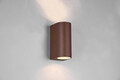 Aplica de perete rotunda pentru exterior Roya, TRIO, 6.9x15 cm, 35W, 2x GU10, aluminiu, maro