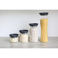 Recipient cu capac, Brabantia, Stackable, 10.4x32.1 cm, 1.9 L, sticla borosilicata, gri inchis