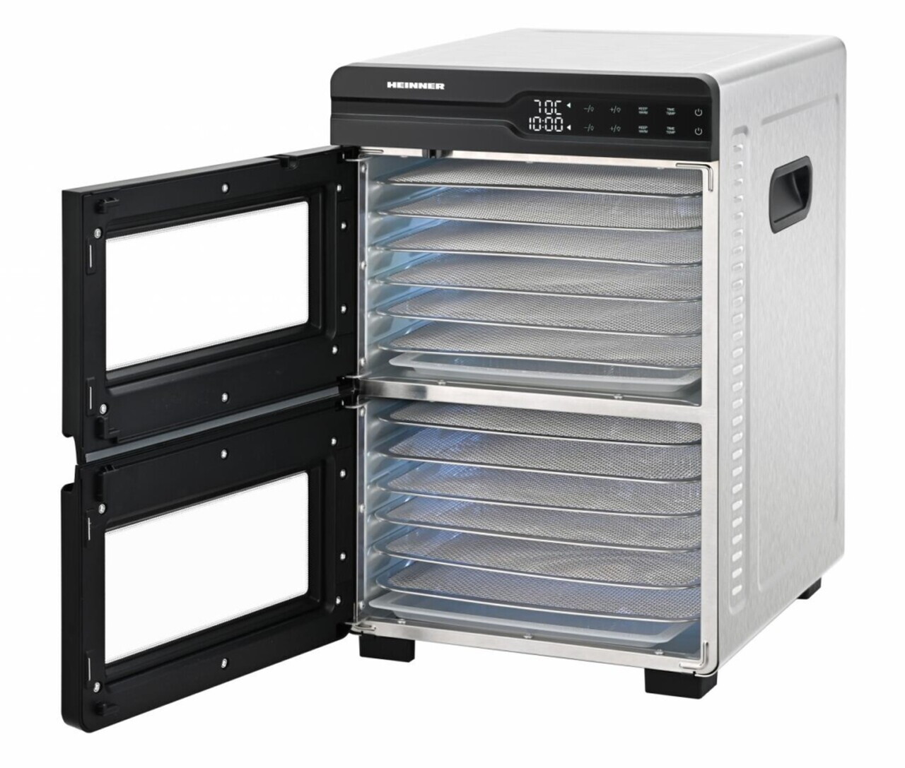 Deshidrator fructe si legume DualDry Pro, Heinner, 1000-1200W, argintiu/negru - view 7