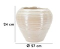 Vaza decorativa Perly Round, Mauro Ferretti, 27x24 cm, ceramica, perla