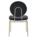 Scaun Cynthia, InArt, 50x59x87 cm, fier/catifea, auriu/negru