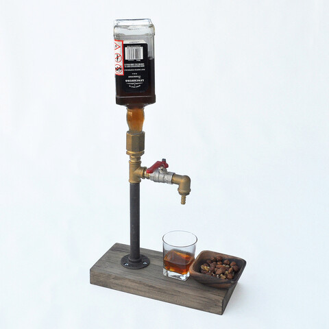 Dispenser bauturi, evila originals, dsp003, 30x34x14 cm, nuc / aur