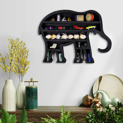 Decoratiune de perete, meh141, lemn, taiat cu laser, negru