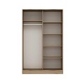 Dulap pentru haine, Minerva, Kale White Oak, 120x190x60 cm, PAL, Stejar alb