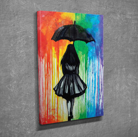 Tablou decorativ, dc332, canvas, lemn, multicolor
