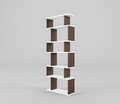 Corp biblioteca, Colman, Bates, 60x19.6x160 cm, PAL, Alb / Gri închis