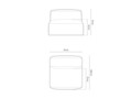 Modul pentru canapea, 1 loc, Martina-212, Micadoni Home, 92x106x75 cm, velur, bej deschis