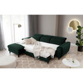 Coltar extensibil stanga 4 locuri ELTAP, Foble, 267x196x100 cm, lemn/poliester, verde inchis