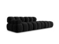 Canapea modulara 4 locuri cotiera dreapta, Bellis-51, Micadoni Home, 282x94x70 cm, catifea, negru