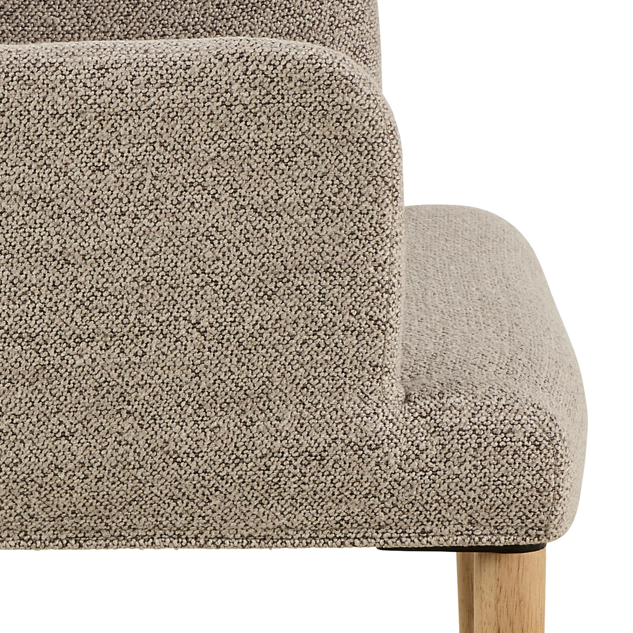 Scaun Zoe, Actona, 56x60x83 cm, tesatura Boucle/lemn de cauciuc, bej - view 5