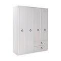 Dulap pentru haine, Adore, GRD-1342-BB-3, 140x185x52 cm, PAL, Alb