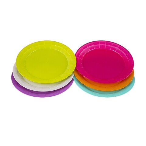 Set 6 farfurii, Casa Plastor, Choco, 25 cm Ø, plastic, multicolor