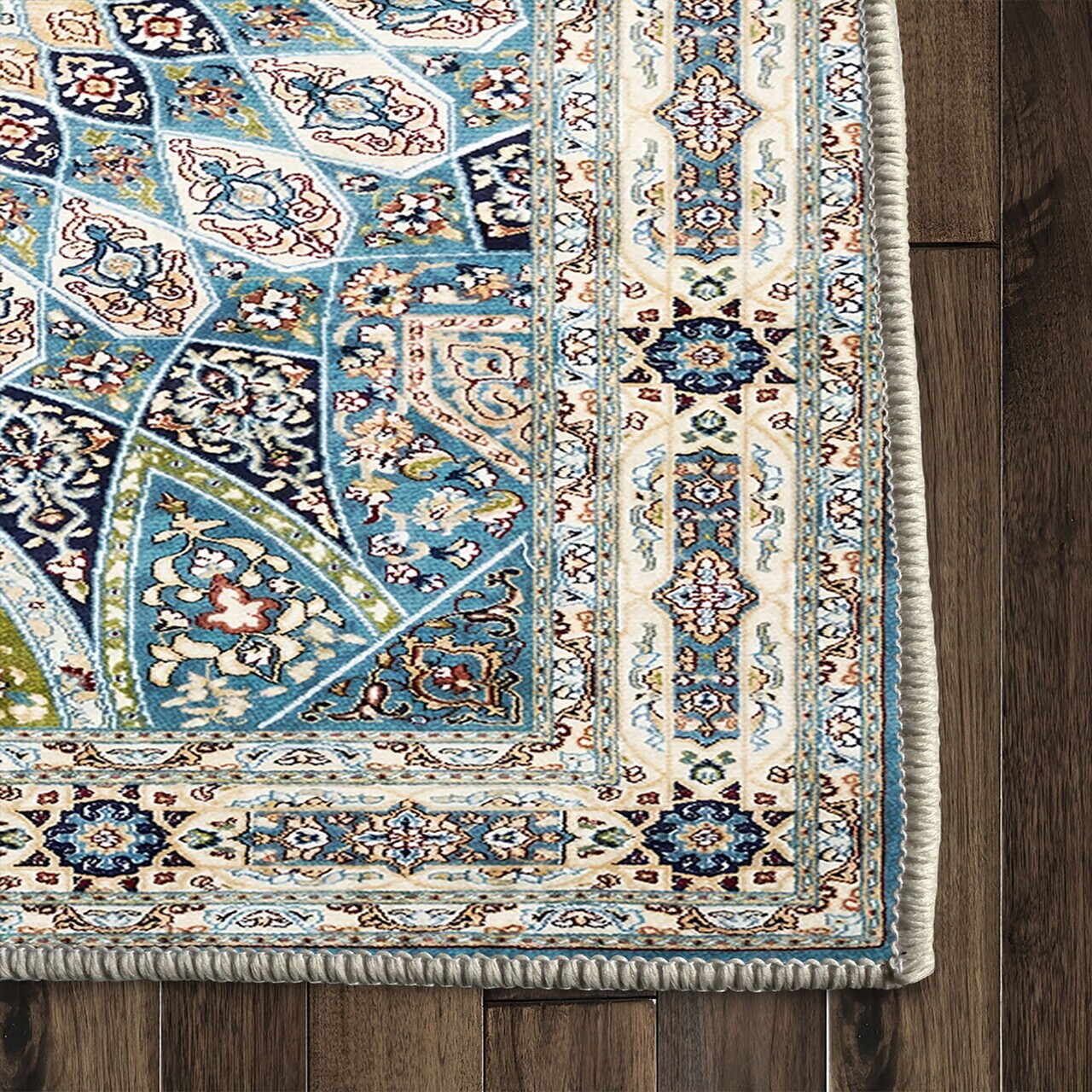 Covor, Kece-Fr11, 80x150 cm, Albastru — imaginea 5