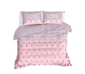 Lenjerie de pat dubla King (IT) Romona - Lilac, Mijolnir, 3 piese, 250x200 cm, bumbac ranforce, multicolor