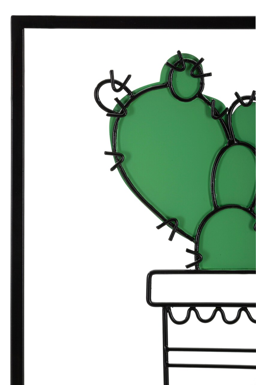 Set 3 decoratiuni de perete Cactus, Mauro Ferretti, 33x46.5 cm, fier, multicolor - imagine 4