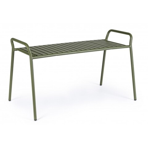 Banca pentru gradina, Dalya, Bizzotto, 88x35x51 cm, otel, verde, finisaj mat