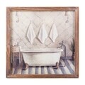 Tablou decorativ, Antique Bain, Creaciones Meng, 32x32 cm, canvas/lemn de brad