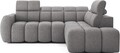 Coltar extensibil dreapta 4 locuri ELTAP, RT-04PAO, Falconn, 258x208x107 cm, lemn/poliester, gri inchis