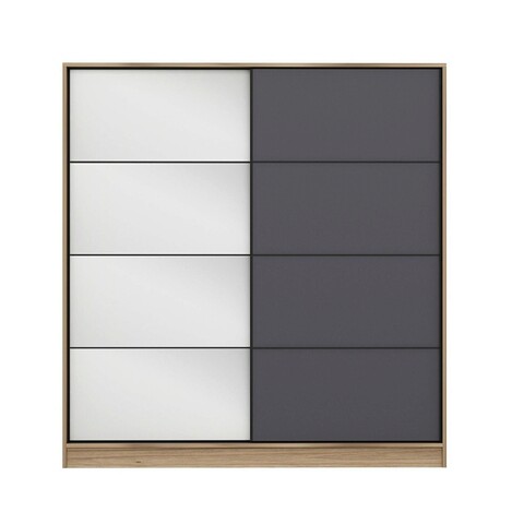 Dulap pentru haine, Minerva, Kale, 180x210x52 cm, PAL, Dore / Antracit