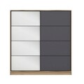 Dulap pentru haine, Minerva, Kale, 180x210x52 cm, PAL, Dore / Antracit