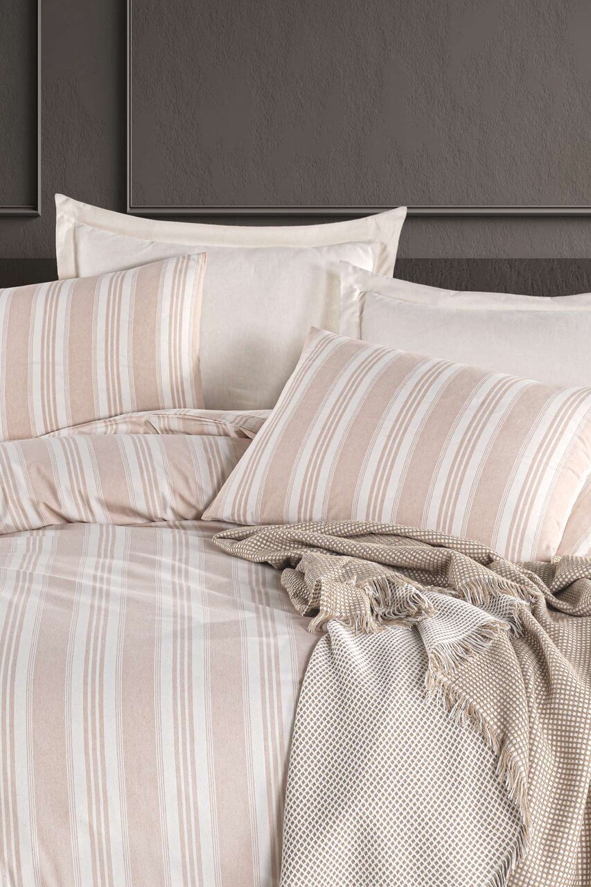 Lenjerie de pat dubla, L'essentiel Maison, Soft Line, Bej - view 3
