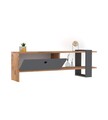 Comoda TV Ova, Puqa Design, 120x25x36.8 cm, antracit/natural