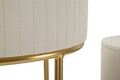 Set 2 masute inalte Wedding, Mauro Ferretti, 50x90 cm, 40x70 cm, lemn de pin/MDF/metal, crem/auriu