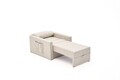 Canapea extensibilă cu 1 loc, Balcab Home, 825BLC4732, Cadru: 100% LEMN DE BRAD, Crem