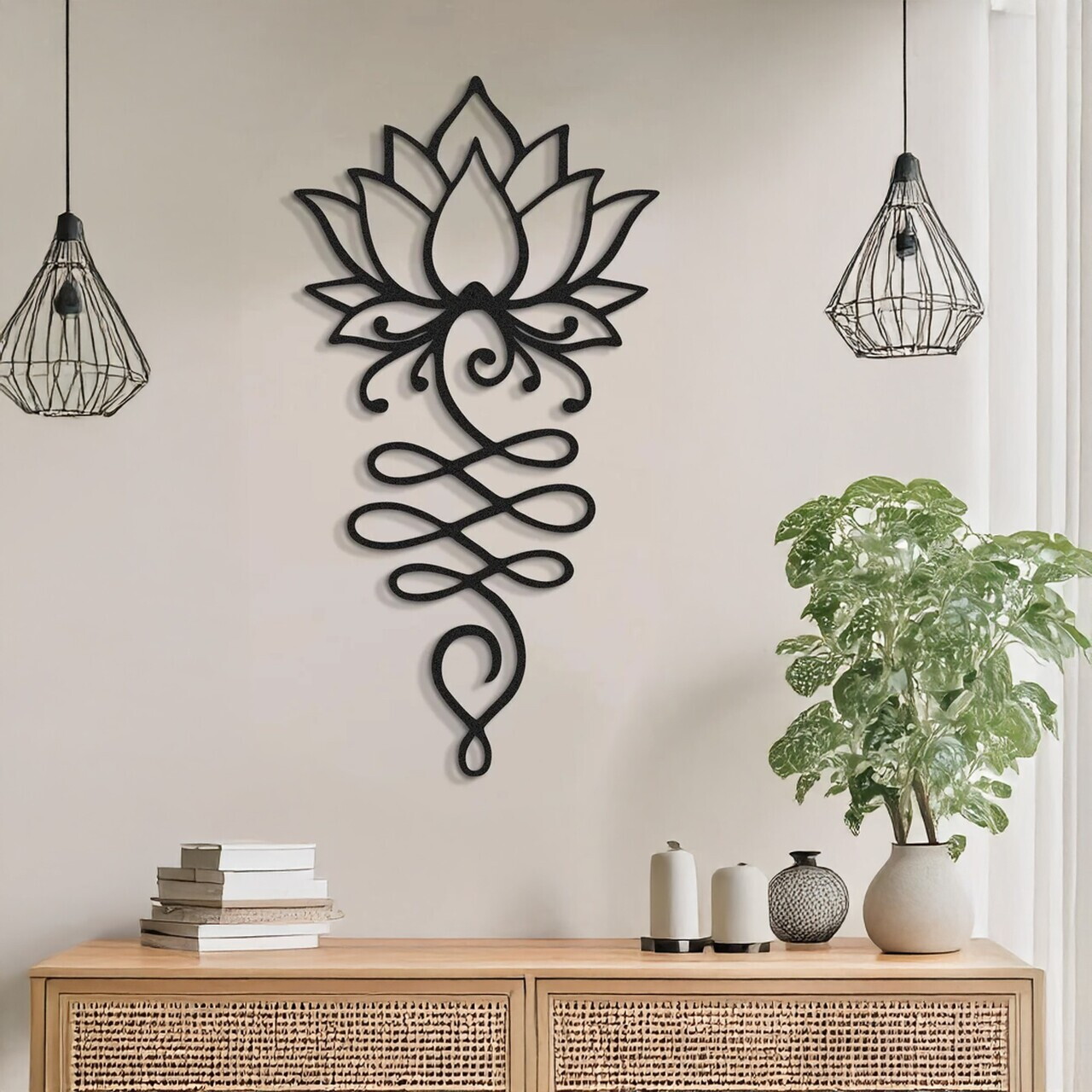 Decoratiune de perete, DCV-1017-MT, Dimensiune: 50 x 28 cm, Negru — imaginea 2