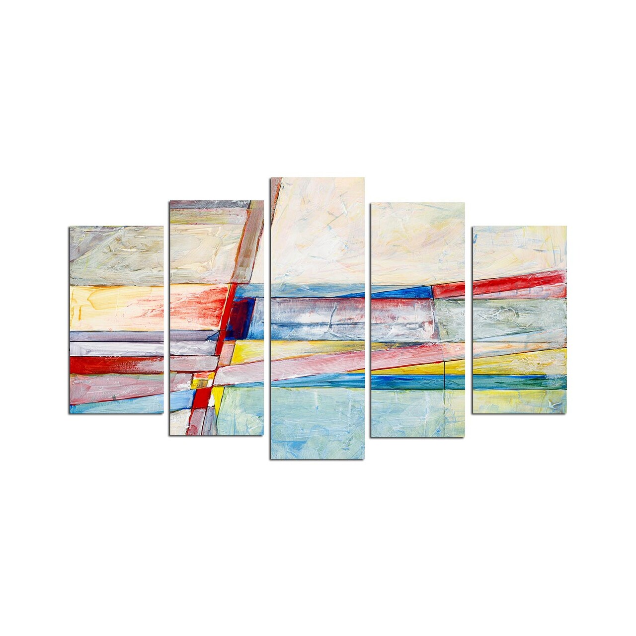 Set 5 tablouri decorative, 5ABSMDF-51, 20 x 60 cm, Multicolor - view 2